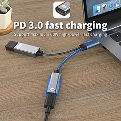 INF USB-C mâle vers USB femelle + prise de charge USB-C PD et adaptateur OTG USB 2.0