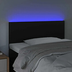 Avis Maison Chic Tête de lit scandinave à LED,meuble de chambre Noir 90x5x78/88 cm Similicuir -MN32877