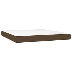 Maison Chic Lit Adulte - Lit simple Lit à sommier tapissier avec matelas moelleux - Meuble de Chambre - Marron foncé 160x200 cm -MN77371 pas cher