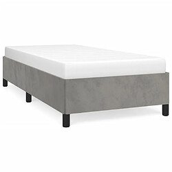 vidaXL Cadre de lit sans matelas gris clair 90x190 cm velours