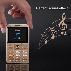 Mini Téléphone Portable Rose Gold 1.77 Pouces Dual SIM Bluetooth MP3 Anti-Perte Or YONIS