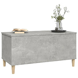 Avis vidaXL Table basse Gris béton 90x44,5x45 cm Bois d'ingénierie