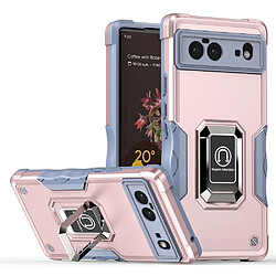 Coque en TPU anti-griffes avec béquille magnétique, or rose pour votre Google Pixel 6