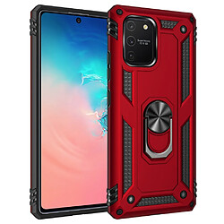 Coque en TPU combo style armure avec béquille rouge pour votre Samsung Galaxy A91/S10 Lite/M80S