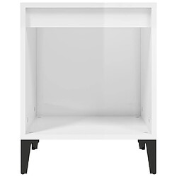 Acheter vidaXL Table de chevet Blanc brillant 40x35x50 cm