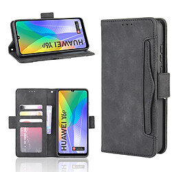 Etui en PU avec plusieurs porte-cartes noir pour votre Huawei Y6p