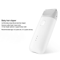 Wewoo Rasoir électrique USB rechargeable d'origine Xiaomi pour machine à couper les cheveux pour bébé (blanc) pas cher