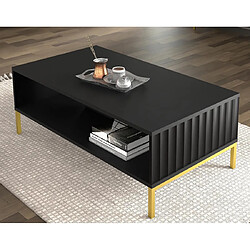 Avis Bestmobilier Lara - table basse - pieds dorés - 90 cm