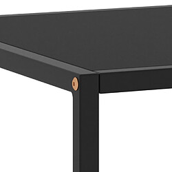 Maison Chic Table basse,Table Console Table d'appoint, Table pour salon Noir avec verre noir 100x50x35 cm -MN63813 pas cher