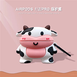 GUPBOO Airpods Coque Housse Étui Protecteur Compatible pour AirPods1/2-Dessin animé mignon de silicone de vache