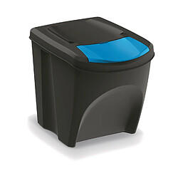 Ensemble de poubelles de recyclage 4x25L noir pas cher