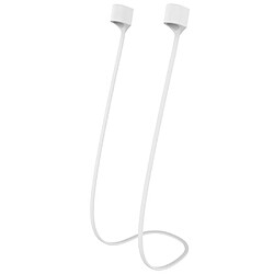 Wewoo Cordon sans fil Bluetooth Corde anti-perte longe en silicone magnétique pour Apple AirPods 1/2 Blanc