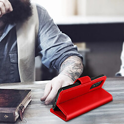 Acheter Avizar Housse Galaxy A52 et A52s Étui Folio Portefeuille Fonction Support rouge