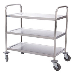 Chariot de débarrassage en inox 3 niveaux 825 x 710 x 405 mm - Vogue