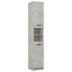 Maison Chic Armoire de salle de bain,Meuble de rangement,Meuble haut Gris béton 32x34x188,5 cm -GKD924486