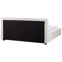 Beliani Lit double en bouclé 160 x 200 cm blanc cassé MIRANDE pas cher