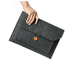 Sac de rangement pour ordinateur et tablette 14-15,6 pouces en feutre et sac de valise en cuir PU noir