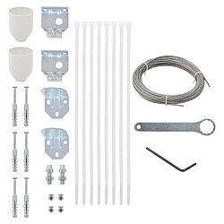 vidaXL Ensemble d'accessoires pour écran de balcon 29 pcs