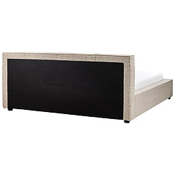 Beliani Lit double en bouclé 180 x 200 cm taupe MIRANDE pas cher