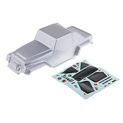 Avis Carrosserie de camion 1/10 rc avec décalcomanie diy pour wrangler axial scx10 d90 argent