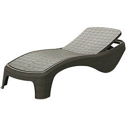 Bain de soleil Atlantic KETER Résine Effet Rotin Gris anthracite Chaise longue dossier 5 positions