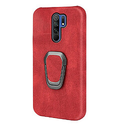 Coque en TPU + PU antichoc avec béquille rouge pour votre Xiaomi Redmi 9/Redmi 9 Prime/Poco M2