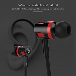 GUPBOO Écouteurs intra-auriculaires 3,5 mm Casque stéréo filaire Casque de jeu Casque micro coupe-vent durable de haute qualité