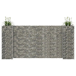 Maison Chic Jardinière à gabion,Bac à fleurs - pot de fleur en H Fil d'acier 260x40x120 cm -GKD16711