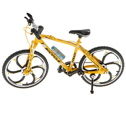 Échelle 1:10 en alliage moulé sous pression modèle de vélo artisanat vélo jouet jaune1 pas cher