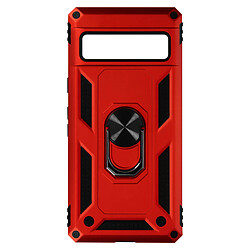 Avizar Coque pour Google Pixel 7 Ultra Rigide Bague Support rouge