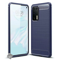 Htdmobiles Coque silicone gel carbone pour Huawei P40 + film ecran - BLEU