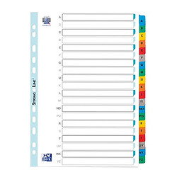 Intercalaire alphabétique A4 Elba carton 20 onglets multicolores - 1 jeu