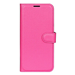 Etui en PU texture litchi avec support, rose pour votre TCL 30 V 5G