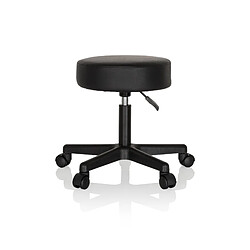 Tabouret / tabouret pivotant / siège de travail OPERATOR I simili-cuir noir hjh OFFICE