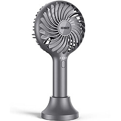 Ventilateur Portatif HonHey Portable, Mini Ventilateur Portatif avec Batterie Rechargeable USB, ventilateur de Table de Bureau Personnel à 4 Vitesses avec Base, 3-10 Heures de Fonctionnement Petit