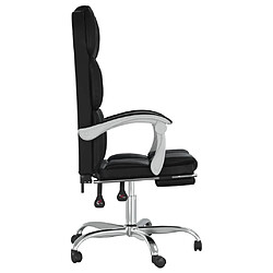 Avis vidaXL Fauteuil inclinable de bureau Noir Similicuir