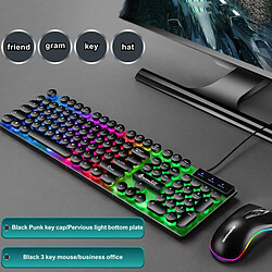 Acheter Souris Et Clavier Gamer Rétroéclairés Par LED RGB Filaire Par USB, Noir