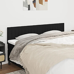 vidaXL Têtes de lit 2 pcs Noir 100x5x78/88 cm Tissu