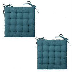 Atmosphera, Createur D'Interieur Lot de 2 Galettes de chaise Otto - 38 x 38 cm. - Bleu pas cher