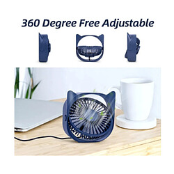 Acheter Ventilateur USB Petit Ventilateur De Bureau, ventilateur de Bureau Silencieux Portable à 3 Vitesses, ventilateur personnel Rotatif à 360 degrés de 4 pouces (Bleu)