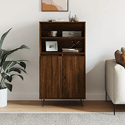 Maison Chic Buffet,Meuble de Rangement,commode pour salon,Cuisine Chêne marron 60x36x110 cm Bois d'ingénierie -MN81608