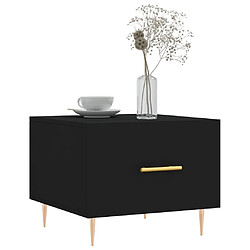 Avis Maison Chic Lot de 2 Tables basses,Table Console pour salon noir 50x50x40 cm bois d'ingénierie -MN13801