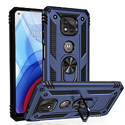 Coque en TPU Anti-chute hybride avec béquille bleu pour votre Motorola Moto G Power (2021)