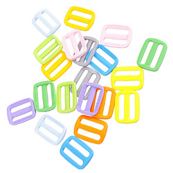 Acheter 20 pcs mixtes 3 barres rectangle boucles glissent l'outil tri glissent la boucle 25mm