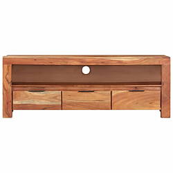 vidaXL Meuble TV 110x30x40 cm Bois d'acacia massif