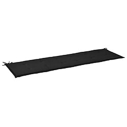 Acheter Decoshop26 Coussin de banc de jardin Noir 180 x 50 x 3 cm DEC021748