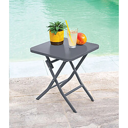 Hesperide Table d'appoint de jardin carrée Greensboro - Gris Graphite