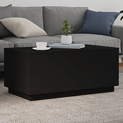 Maison Chic Table basse pour salon | Table à café avec lumières LED noir 90x50x40 cm -GKD55781