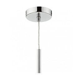 Luminaire Center Suspension Ronda blanc doux et chrome poli 3 ampoules