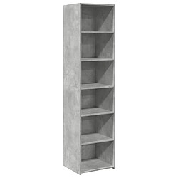 vidaXL Buffet haut gris béton 45x41x185 cm bois d'ingénierie